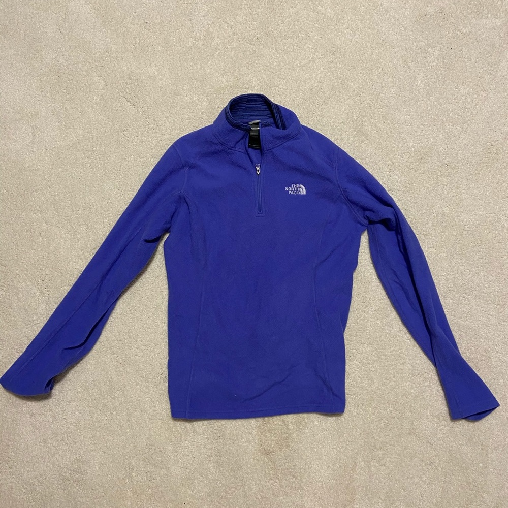 North face half zip in purple/blue